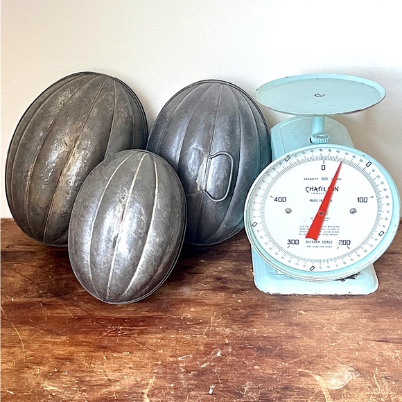 Vintage Other - Antique Pudding Molds Nesting Melon Acorn Vintage Jello Cake Pan Kitchen Decor